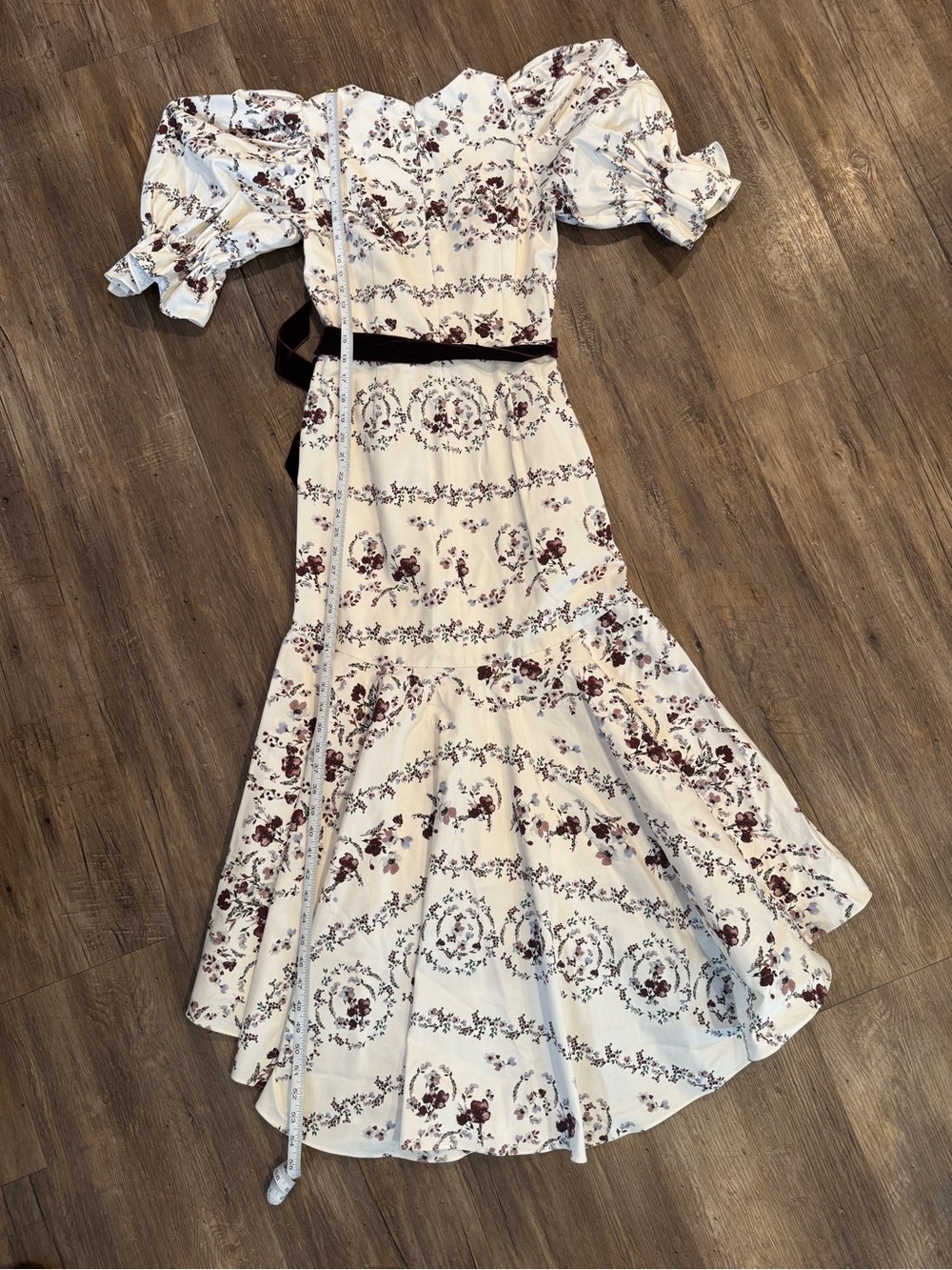 NWOT ANTONIO MELANI x Nicola Bathie Emilia Floral Print Drop Waist Dress Sz 2 - Picture 10 of 10